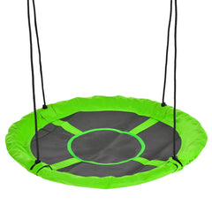 43.25" Saucer Swing, Nest Web Rope Seat with Adjustable Hanging Ropes, for Indoor Outdoor Children 3-12 Years Old, Blue