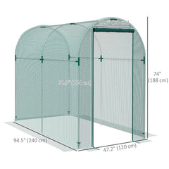 Galvanized Steel Crop Cage, Plant Protection Tent with Zippered Door, 4' x 4', Black