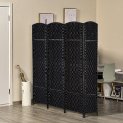 6ft Folding Room Divider, 3 Panel Wall Partition with Wooden Frame for Bedroom, Home Office, Natural