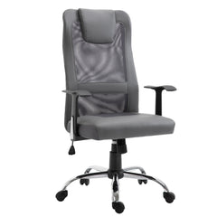 Ergonomic Office Chair with Thick Padded Headrest, Mesh Computer Desk Chair with Tilt Function, Armrest, Black