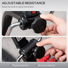 Pedal Exerciser, Hand Arm Knee and Leg Exercise Machine, Height-adjustable, with LCD Display and Foot Massage Roller