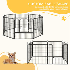 8 Panel Pet Playpen Play Yard Fence Home DIY Heavy-Duty Metal Foldable Indoor Outdoor 31.5"H