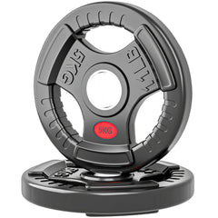 Weight Plates Set, 2-Inch Barbell Weights Set w/Tri-Grips for Home Gym Weightlifting and Strength Training, 2 x 11lbs