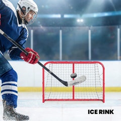 3' x 2' Mini Hockey Goal, Easy Setup Hockey Net with Metal Frame, Lightweight & Portable