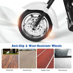 6V 3 Wheel Kids Ride On Chopper Motorcycle with Music, Horn and Starting Sound, White