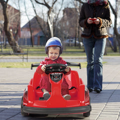 6V Kids Ride On Go Kart with 65.6 ft Remote Range, Soft Start and PP Wheels, Red