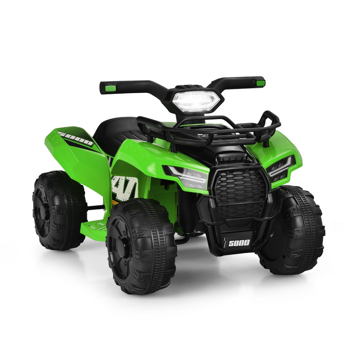 6V Kids Ride On ATV Quad with Front Storage Box and 40 Minute Run Time, Green