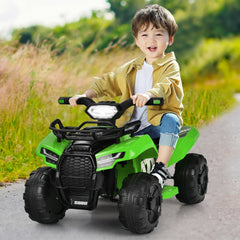 6V Kids Ride On ATV Quad with Front Storage Box and 40 Minute Run Time, Green