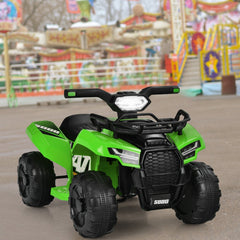 6V Kids Ride On ATV Quad with Front Storage Box and 40 Minute Run Time, Green