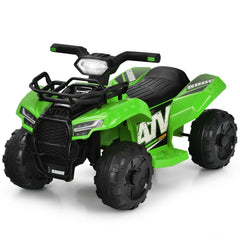 6V Kids Ride On ATV Quad with Front Storage Box and 40 Minute Run Time, Green