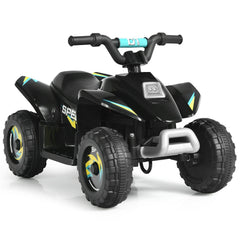 6V Kids Electric Ride On ATV Quad with 12000 RPM Motor and 45 Minute Run Time, Black