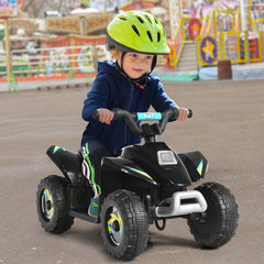6V Kids Electric Ride On ATV Quad with 12000 RPM Motor and 45 Minute Run Time, Black