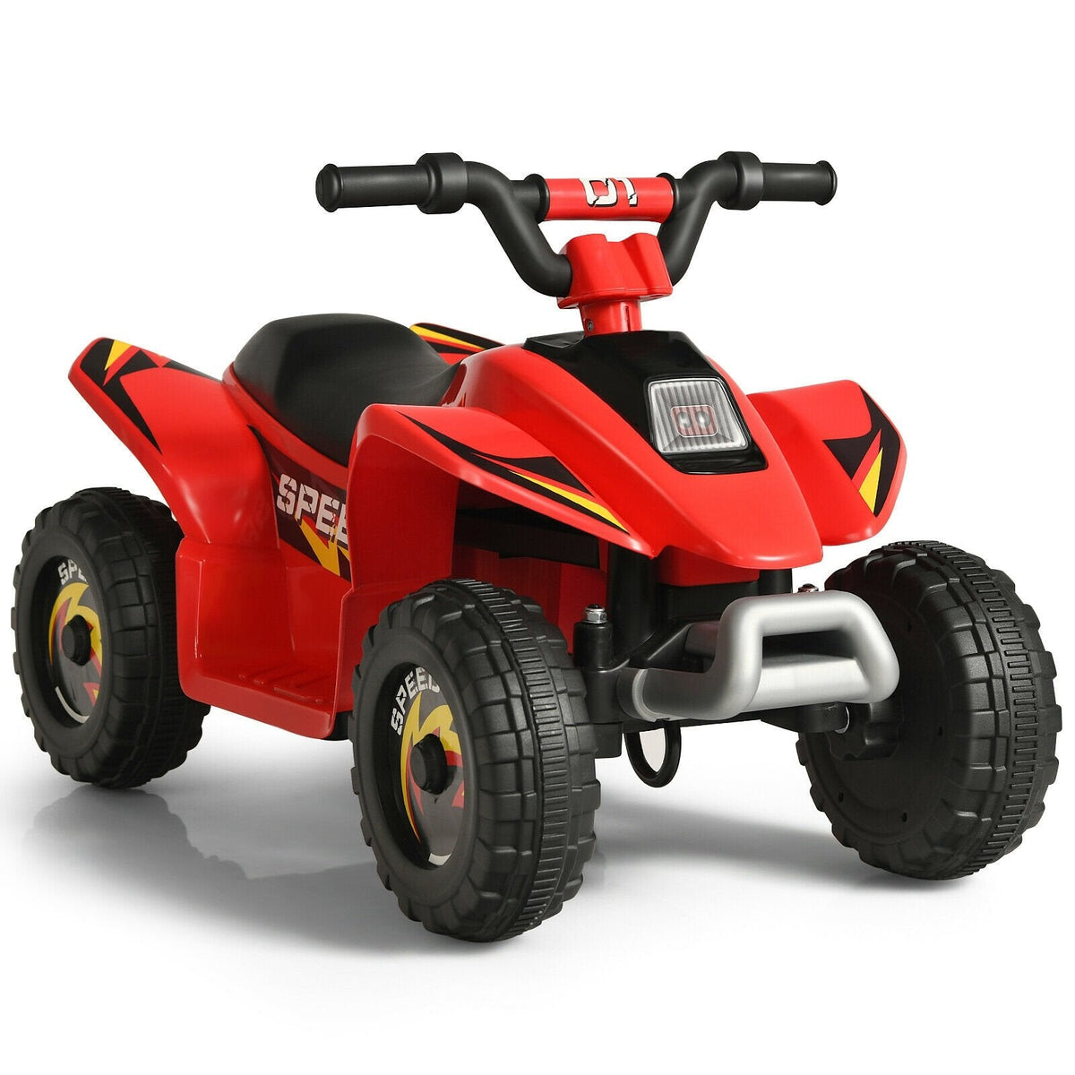 6V Kids Electric Ride On ATV Quad with Forward and Reverse and 66 lb Capacity, Red
