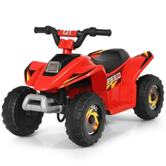 6V Kids Electric Ride On ATV Quad with Forward and Reverse and 66 lb Capacity, Red