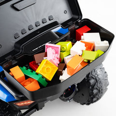 6V Kids Ride On ATV with Water Spray Function and Lidded Storage Box, Blue