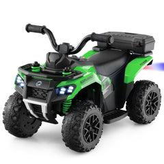 6V Kids Ride On ATV with Spray Function, Three Songs and Volume Control, Green