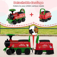 6V Kids Ride On Train Bundle: 16 Piece Track Train Plus 2 Seater Train with Carriage