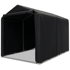 7 x 5.2FT Storage Shelter Outdoor Bike Tent with Waterproof Cover and Zipper Door-Gray