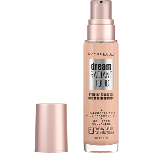Maybelline New York Radiant Liquid Medium Coverage Hydrating Foundation, Creamy Natural, 30 Milliliters