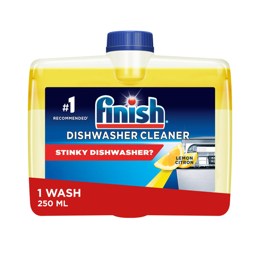 Finish Dishwasher Cleaner, Deep Cleans hidden grease & limescale, Fights Odours, Lemon, 250 ml
