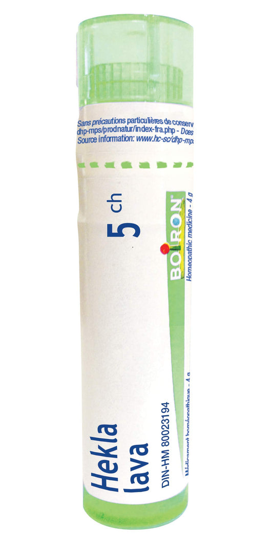Boiron Hekla lava 5ch,Homeopathic medicine. Each tube contains 4 g (approximately 80 pellets)