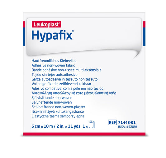 Hypafix Wide Area Fixation - For Securing Wound Dressings and Devices - 5 cm x 10 m, 1 Roll