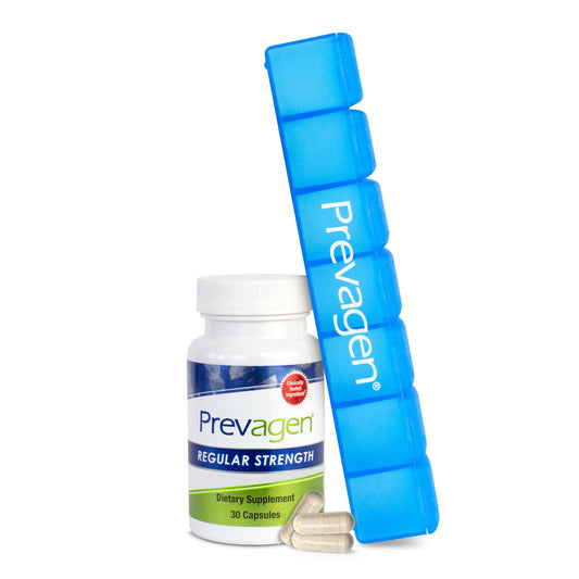 Prevagen Regular Strength 10mg, 30 Capsules with Apoaequorin & Vitamin D and 7-Day Pill Minder
