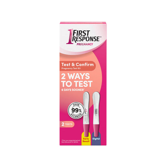 First Response Test & Confirm - Pregnancy Test Kit - Rapid Result and Digital Pregnancy Tests - 2 Ways to Test - Over 99% Accurate - Analog (1 Count) - Digital (1 Count) - 2 Tests