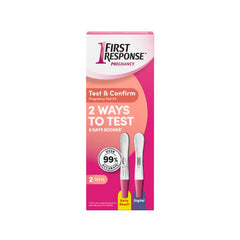First Response Test & Confirm - Pregnancy Test Kit - Rapid Result and Digital Pregnancy Tests - 2 Ways to Test - Over 99% Accurate - Analog (1 Count) - Digital (1 Count) - 2 Tests