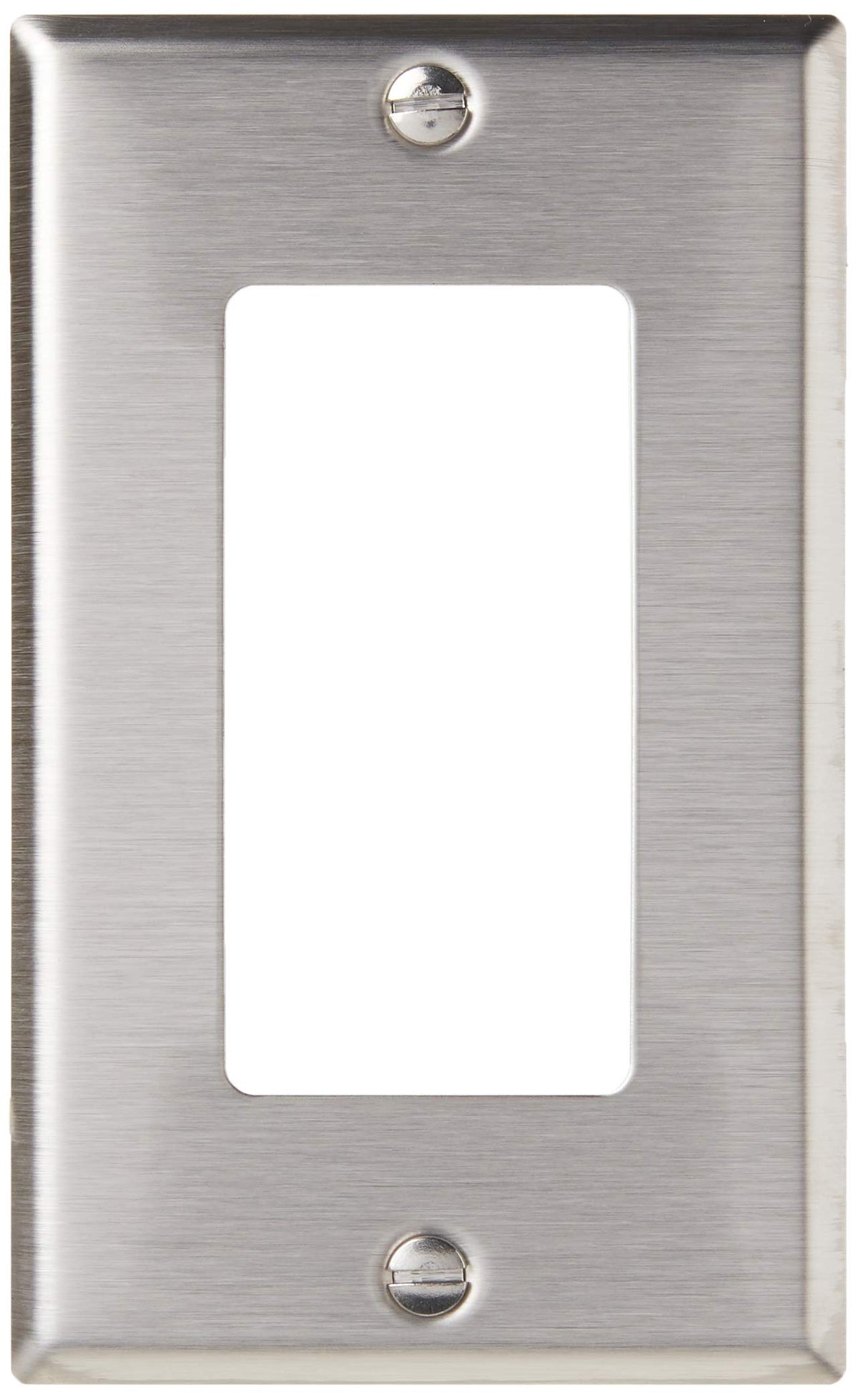 Leviton Decora/GFCI Wallplate, 1-Gang, 84401-040, Stainless Steel