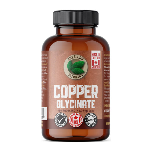 Pure Lab Vitamins Copper Glycinate 1mg - 60 Vegi-caps