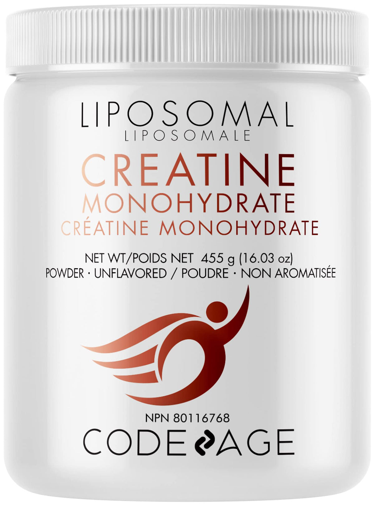 Codeage Liposomal Creatine Monohydrate Powder Supplement, Unflavored, Sports & Fitness, 3-Month Supply, 90 Servings