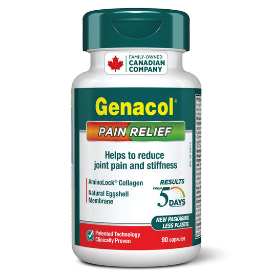 Genacol Pain Relief (30-Day Supply) – Eggshell Membrane and Ultra-Hydrolyzed Collagen Peptides, Joint Pain Relief Supplement, Results in Just 5 Days, 90 Capsules