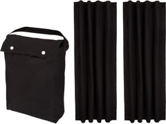 Amazon Basics Portable Window Blackout Curtain Shade with Suction Cups for Travel, Kids, and Baby Nursery - 127cm W x 198.12cm L, Black - 2-Pack
