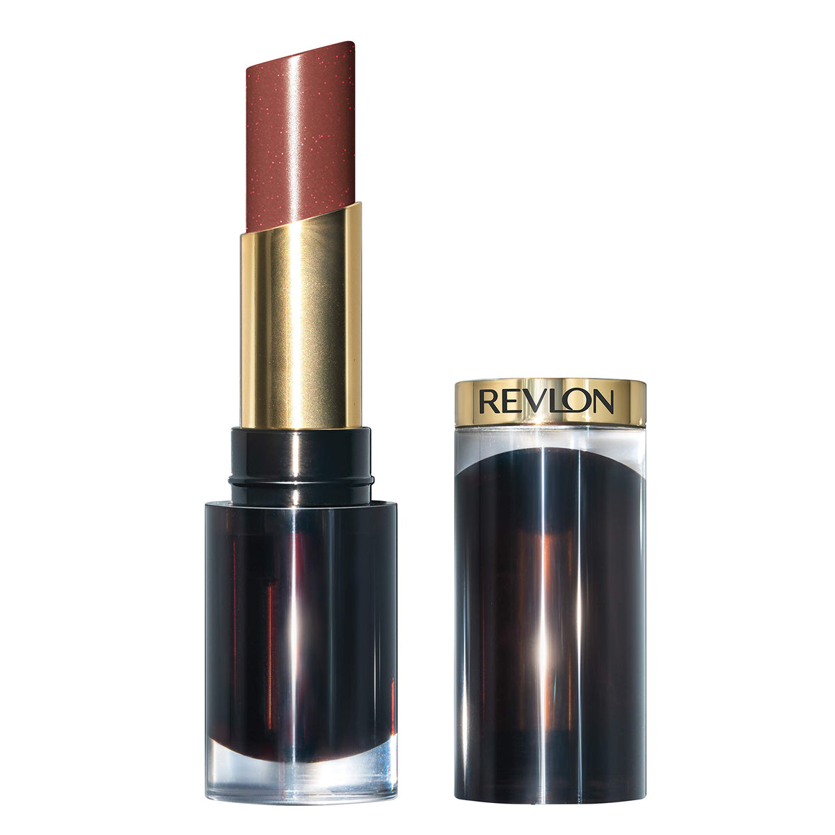 Revlon Lipstick, Super Lustrous Glass Shine Lipstick, High Shine Lipcolor with Moisturizing Creamy Formula, Infused with Hyaluronic Acid, Aloe and Rose Quartz, 008 Rum Raisin, 0.15 Oz/ 4.2g