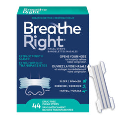 Breathe Right Extra Strength Nasal Strips, Clear, 44 count