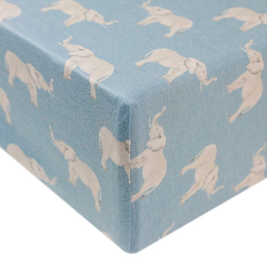 Premium Fitted Knit Crib Sheet/Toddler Sheet Peanut by Copper Pearl