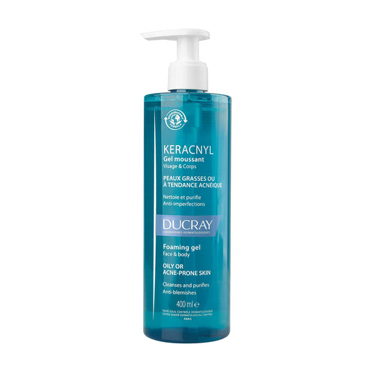Ducray - Keracnyl Foaming Gel - Acne-Prone Skin - Face and Body - 400ml