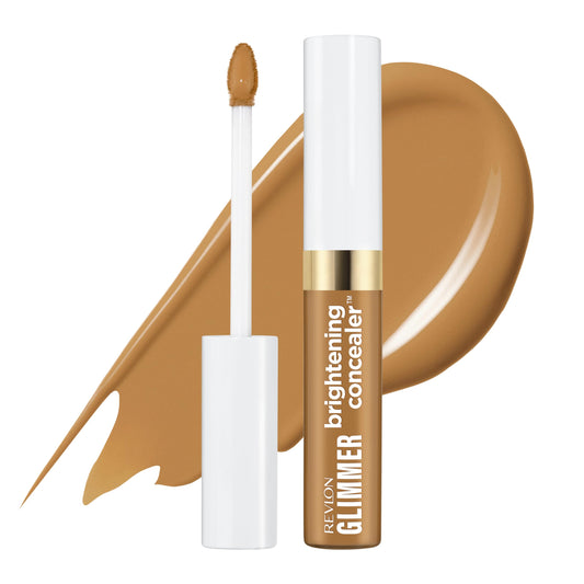 Revlon Glimmer Brightening Concealer, Liquid Under Eye Concealer, Made with Caffeine, Vitamin C, & Stevioside, 165, 0.3 fl oz