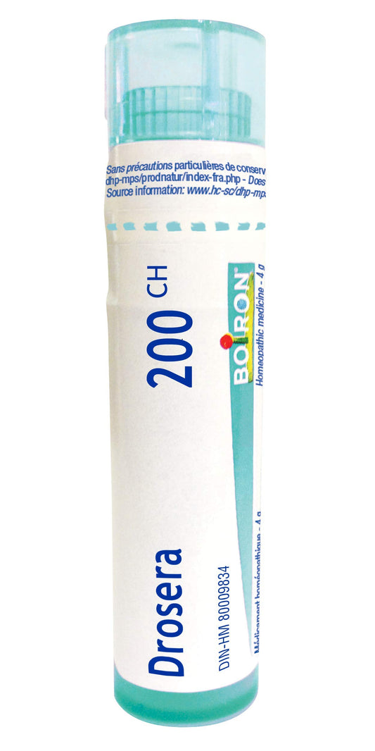 Boiron Drosera 200ch,Homeopathic Medicine. Each Tube Contains 4 g (Approximately 80 pellets)