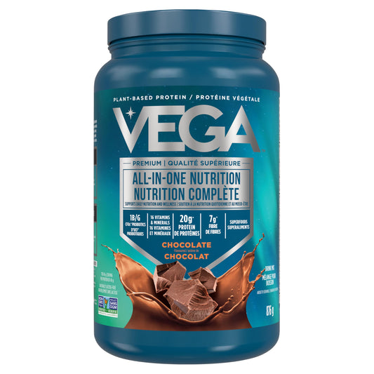 Vega All in One Nutrition - 20g Plant-Based Pea Protein, Chocolate, 19 Servings, Vitamins A & C, Probiotics, Greens, Vegan, Keto, Gluten Free, 876g (Packaging May Vary)
