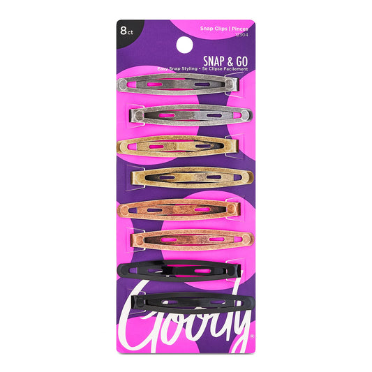 Goody Oval Metal Contour Hair Clips, Colors May Vary, 8-Count (1942205)