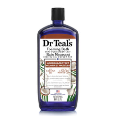 Dr Teal's Foaming Bath with Pure Epsom Salt, Nourish & Protect with Coconut Oil, 34 fl oz (Packaging May Vary)