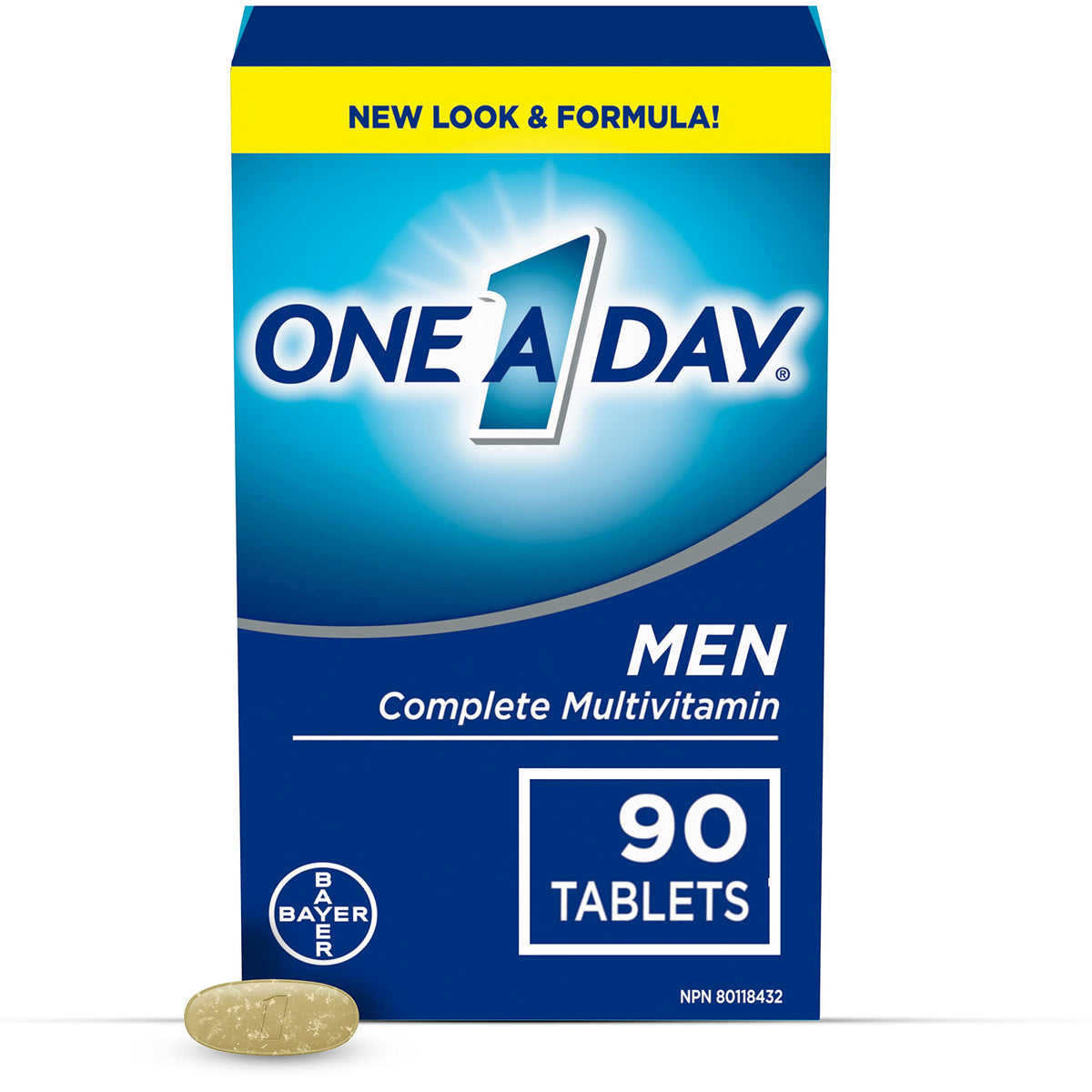 One A Day Multivitamin for Men - Daily Vitamins For Men - Men's Multivitamin With Vitamin A, Vitamin C, Vitamin D and Zinc for Immune Support, Vitamin E, B12, Magnesium, Lycopene Calcium, 90 tablets