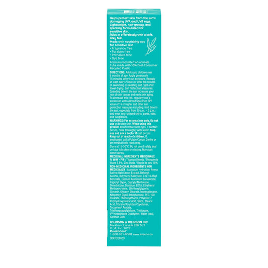 Aveeno Protect + Soothe Face Mineral Sunscreen SPF 30, 50 mL