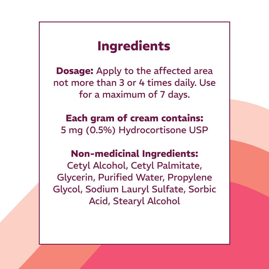 Cortate Hydrocortisone Cream, Skin Irritations, Itching, Dryness, Scaling and Redness, 15 g