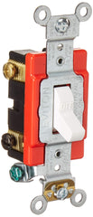 Leviton Toggle Double-Pole AC Quiet Switch, Extra Heavy Duty Grade, 1222-2W, White