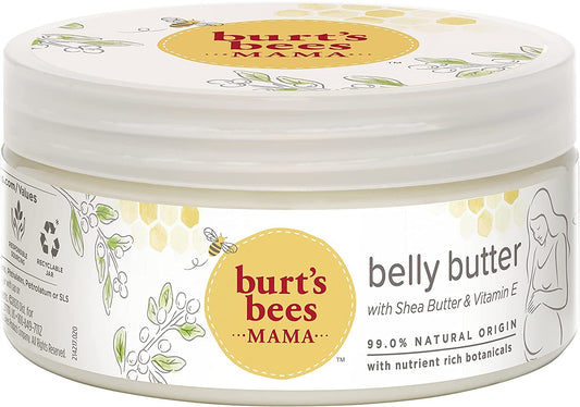 Burt's Bees Mama Bee Belly Butter Fragrance Free Lotion, 99% Natural Origin 185g, Stocking Stuffer, Christmas Gift, Holiday Gifts For Her