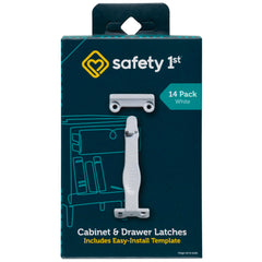Safety 1st Wide Grip Cabinet and Drawer Latches - 14 Pack, White