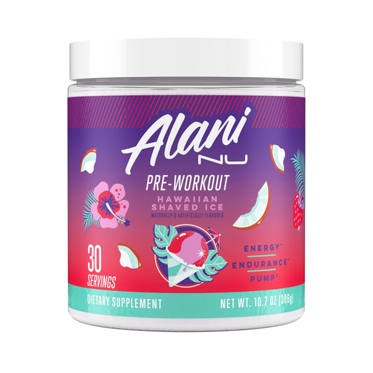 Alani Nu Pre-Workout Supplement Powder for Energy, Endurance, and Pump, Hawaiian Shaved Ice, 30 Servings (Packaging May Vary)